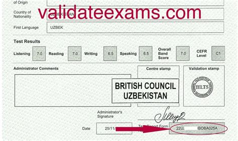 IELTS TRF Verification.